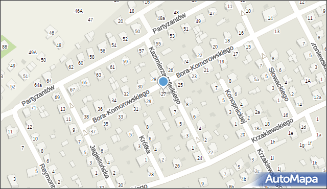 Kolbuszowa, Bora-Komorowskiego Tadeusza, gen., 27, mapa Kolbuszowa