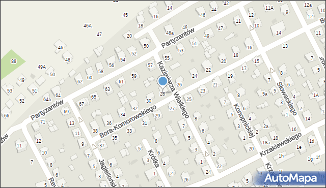 Kolbuszowa, Bora-Komorowskiego Tadeusza, gen., 28, mapa Kolbuszowa