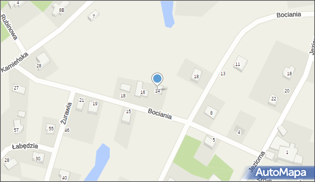 Koleczkowo, Bociania, 14, mapa Koleczkowo