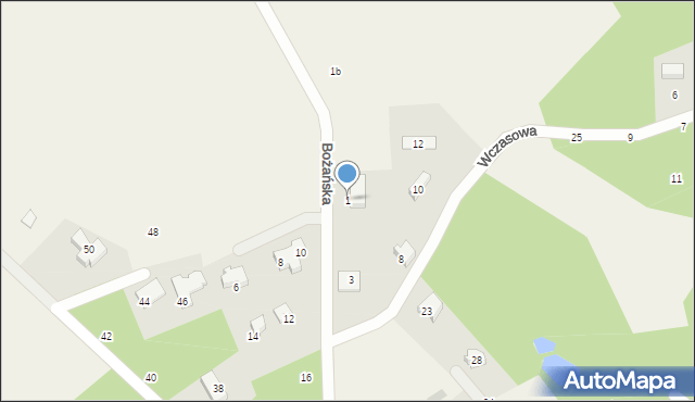 Koleczkowo, Bożańska, 1, mapa Koleczkowo