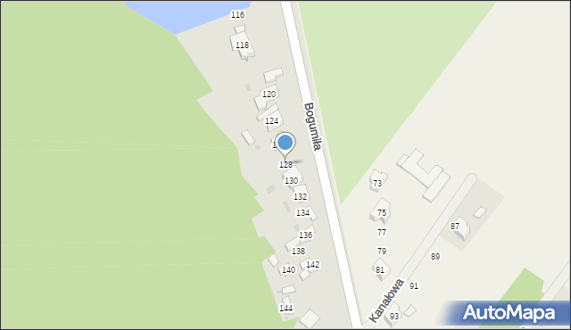 Koło, Bogumiła, 128, mapa Koło