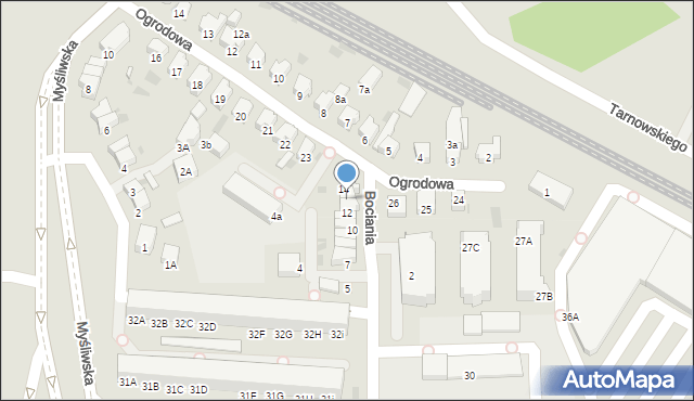 Kołobrzeg, Bociania, 13, mapa Kołobrzegu