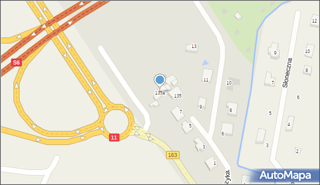 Kołobrzeg, Bolesława Krzywoustego, 135a, mapa Kołobrzegu