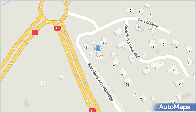 Kołobrzeg, Bolesława Krzywoustego, 45, mapa Kołobrzegu