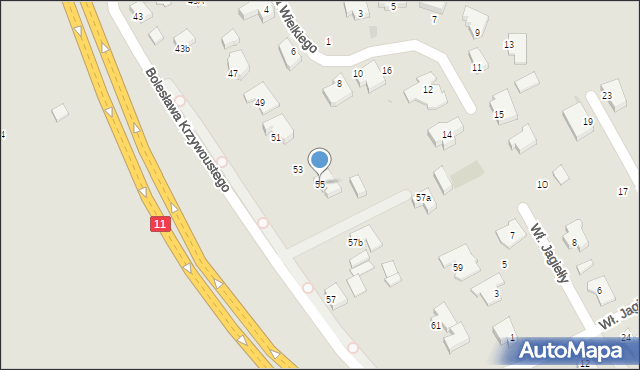 Kołobrzeg, Bolesława Krzywoustego, 55, mapa Kołobrzegu