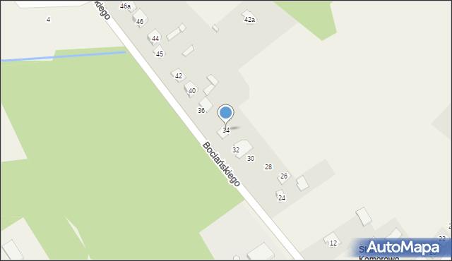 Komorowo, Bociańskiego Ludwika, płk., 34, mapa Komorowo