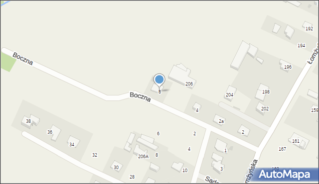 Konarzyce, Boczna, 8, mapa Konarzyce
