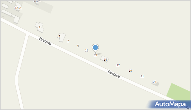 Konarzyce, Borowa, 13, mapa Konarzyce