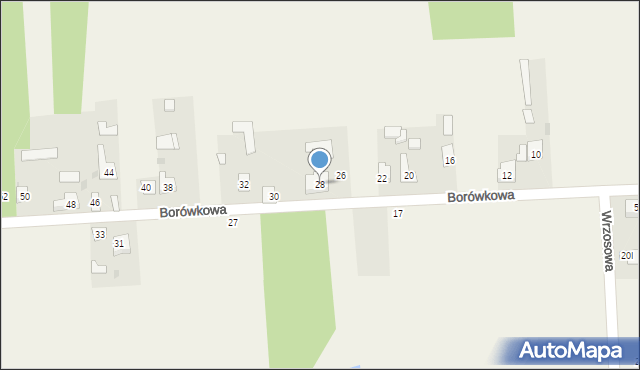 Konradów, Borówkowa, 28, mapa Konradów