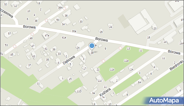 Konstancin-Jeziorna, Borowa, 19, mapa Konstancin-Jeziorna