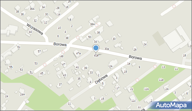 Konstancin-Jeziorna, Borowa, 41a, mapa Konstancin-Jeziorna