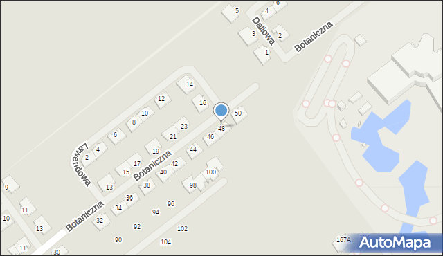 Konstancin-Jeziorna, Botaniczna, 48, mapa Konstancin-Jeziorna