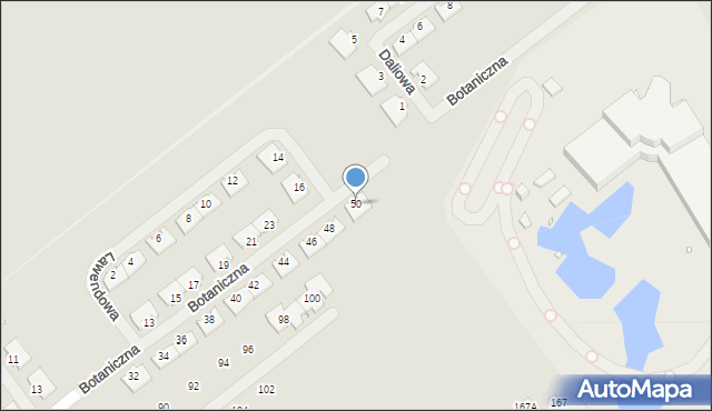 Konstancin-Jeziorna, Botaniczna, 50, mapa Konstancin-Jeziorna