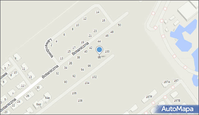 Konstancin-Jeziorna, Botaniczna, 98, mapa Konstancin-Jeziorna