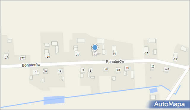 Kopienica, Bohaterów, 23, mapa Kopienica