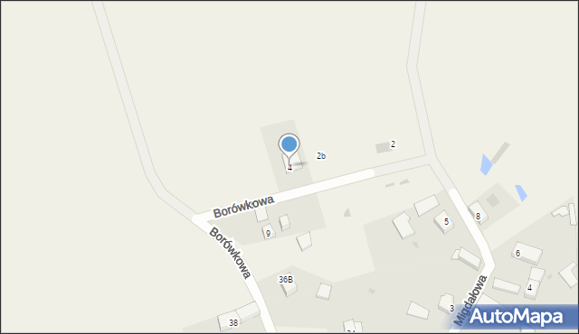 Korzystno, Borówkowa, 4, mapa Korzystno