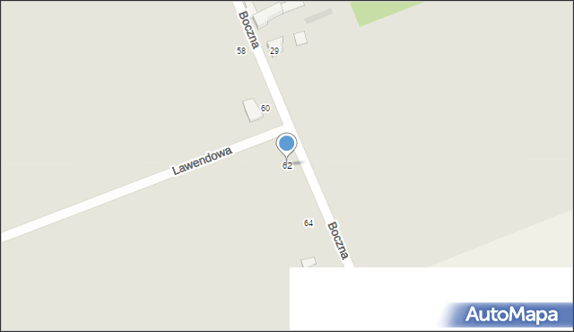 Kościan, Boczna, 62, mapa Kościan