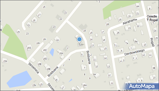 Kościerzyna, Bolduana Teodora, 3, mapa Kościerzyna