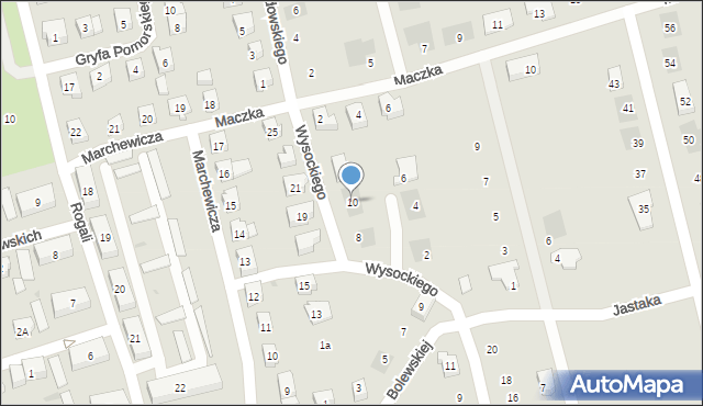 Kościerzyna, Bolewskiej Marii, 10, mapa Kościerzyna