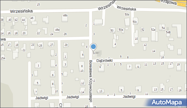 Kostrzyn, Bolesława Krzywoustego, 7, mapa Kostrzyn