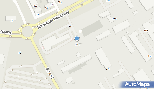 Koszalin, Bohaterów Warszawy, 29A, mapa Koszalina
