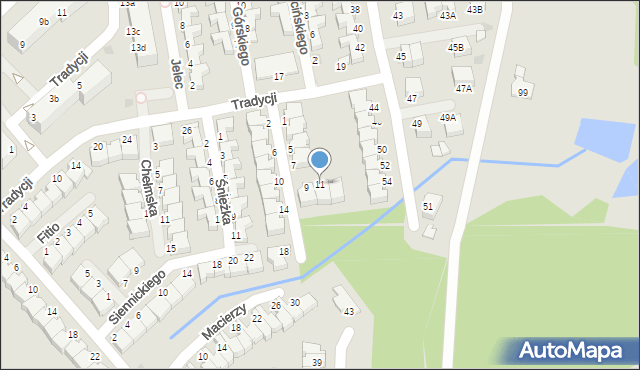 Koszalin, Bojara-Fijałkowskiego Gracjana, 11, mapa Koszalina