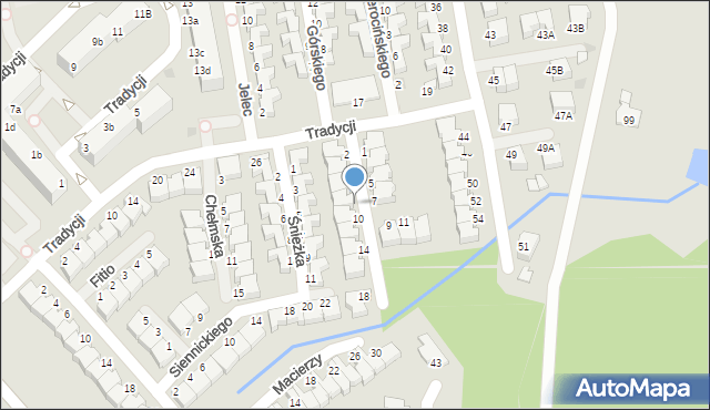 Koszalin, Bojara-Fijałkowskiego Gracjana, 8, mapa Koszalina