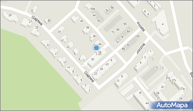 Koszalin, Boczna, 28, mapa Koszalina