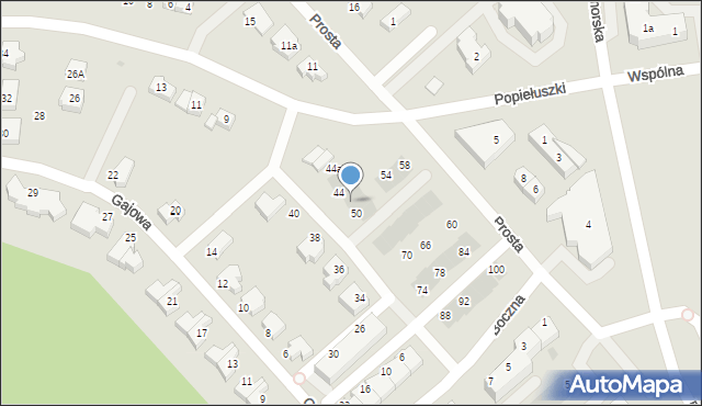 Koszalin, Boczna, 48, mapa Koszalina