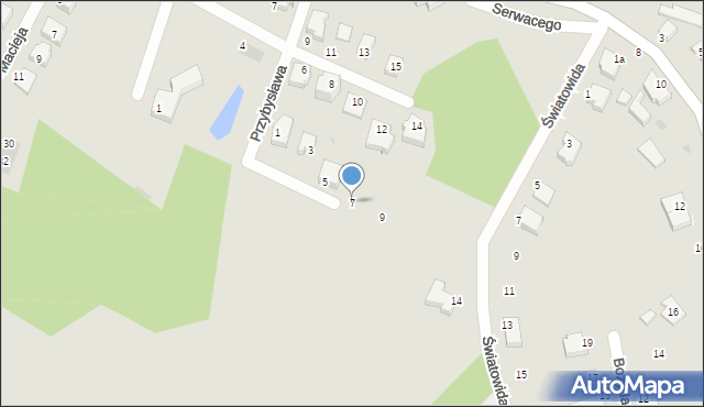 Koszalin, Bonifacego, 7, mapa Koszalina