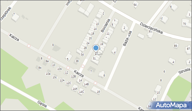 Koszalin, Bociania, 29, mapa Koszalina
