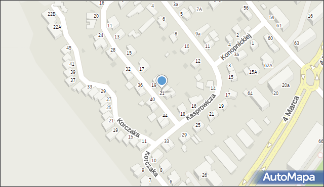 Koszalin, Boya-Żeleńskiego Tadeusza, 21, mapa Koszalina