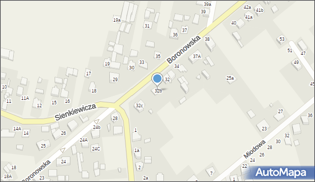 Koszęcin, Boronowska, 32b, mapa Koszęcin