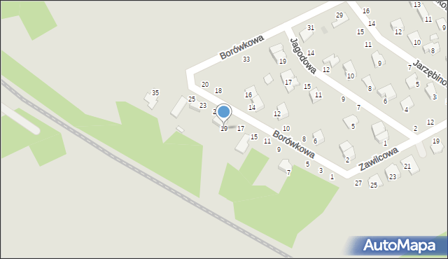 Kozienice, Borówkowa, 19, mapa Kozienice