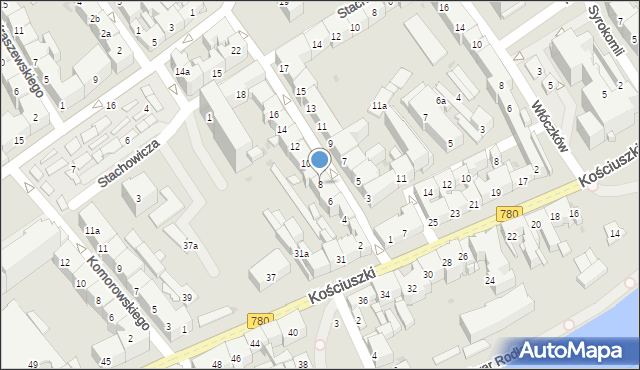 Kraków, Borelowskiego-Lelewela Marcina, 8, mapa Krakowa