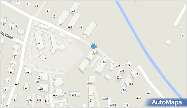 Kraków, Borowego Piotra, 18, mapa Krakowa