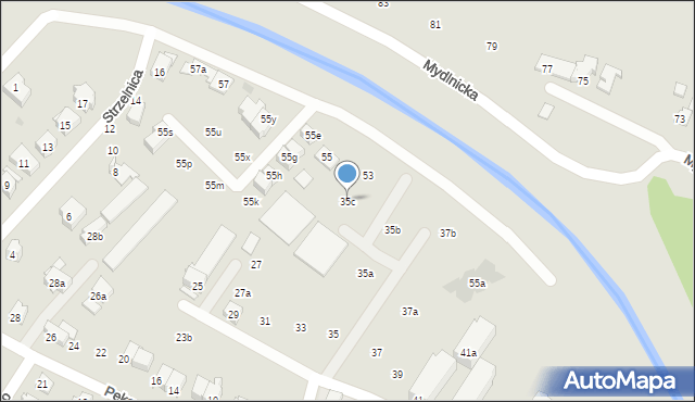 Kraków, Borowego Piotra, 35c, mapa Krakowa