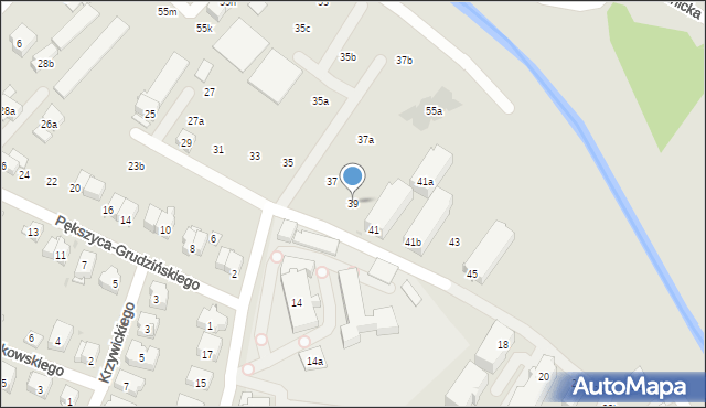 Kraków, Borowego Piotra, 39, mapa Krakowa