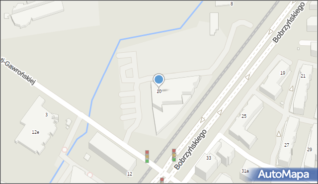 Kraków, Bobrzyńskiego Michała, prof., 10, mapa Krakowa