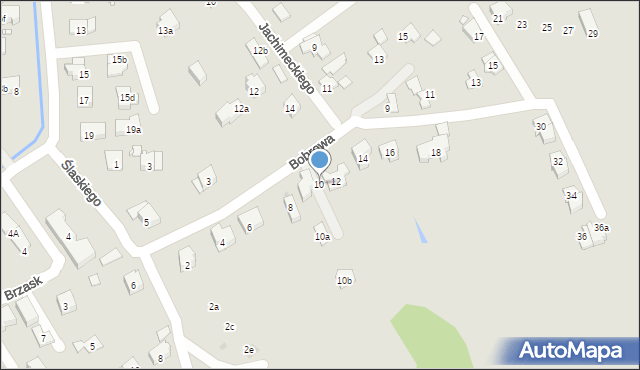 Kraków, Bobrowa, 10, mapa Krakowa