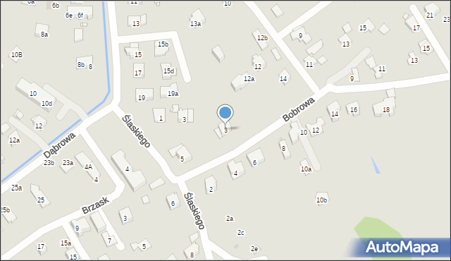 Kraków, Bobrowa, 3, mapa Krakowa