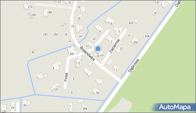 Kraków, Bojanówka, 4, mapa Krakowa