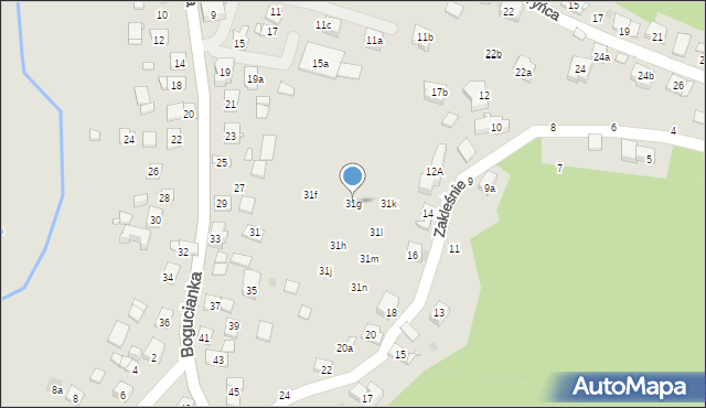 Kraków, Bogucianka, 31g, mapa Krakowa