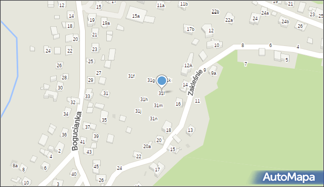 Kraków, Bogucianka, 31l, mapa Krakowa