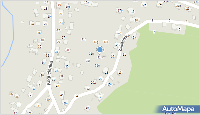 Kraków, Bogucianka, 31m, mapa Krakowa