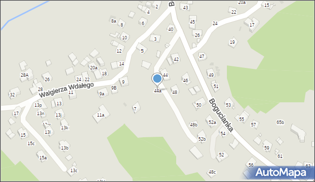 Kraków, Bogucianka, 44a, mapa Krakowa