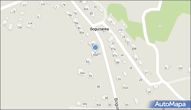 Kraków, Bogucianka, 82a, mapa Krakowa