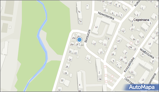 Kraków, Borsucza, 18b, mapa Krakowa