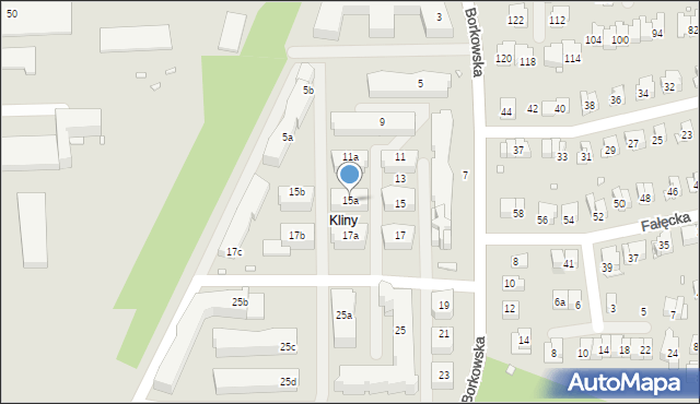 Kraków, Borkowska, 15a, mapa Krakowa