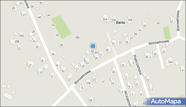 Kraków, Borowinowa, 25A, mapa Krakowa